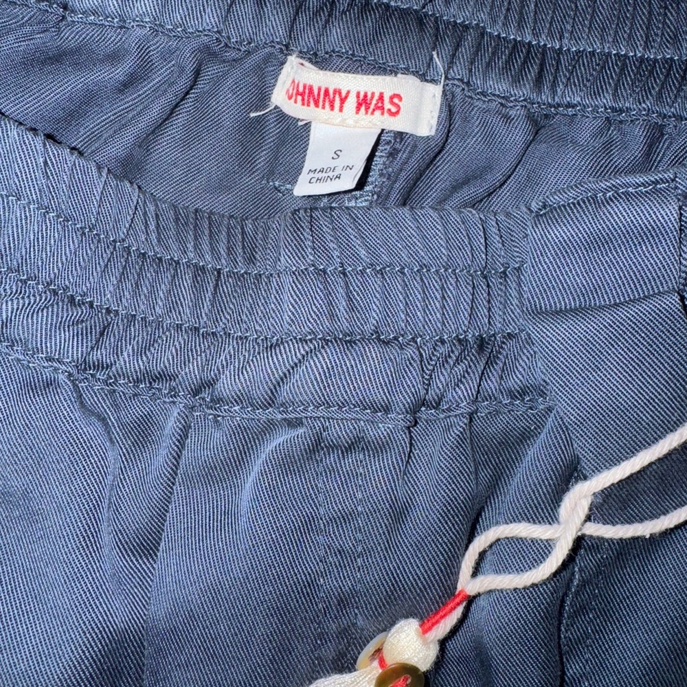 Johnny Was Slate Blue Relaxed Cargo Lyocell Pants Small - Picture 7 of 10